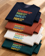 T-shirt Légende Papa personnalisé prénom enfants atelier France — vue 2