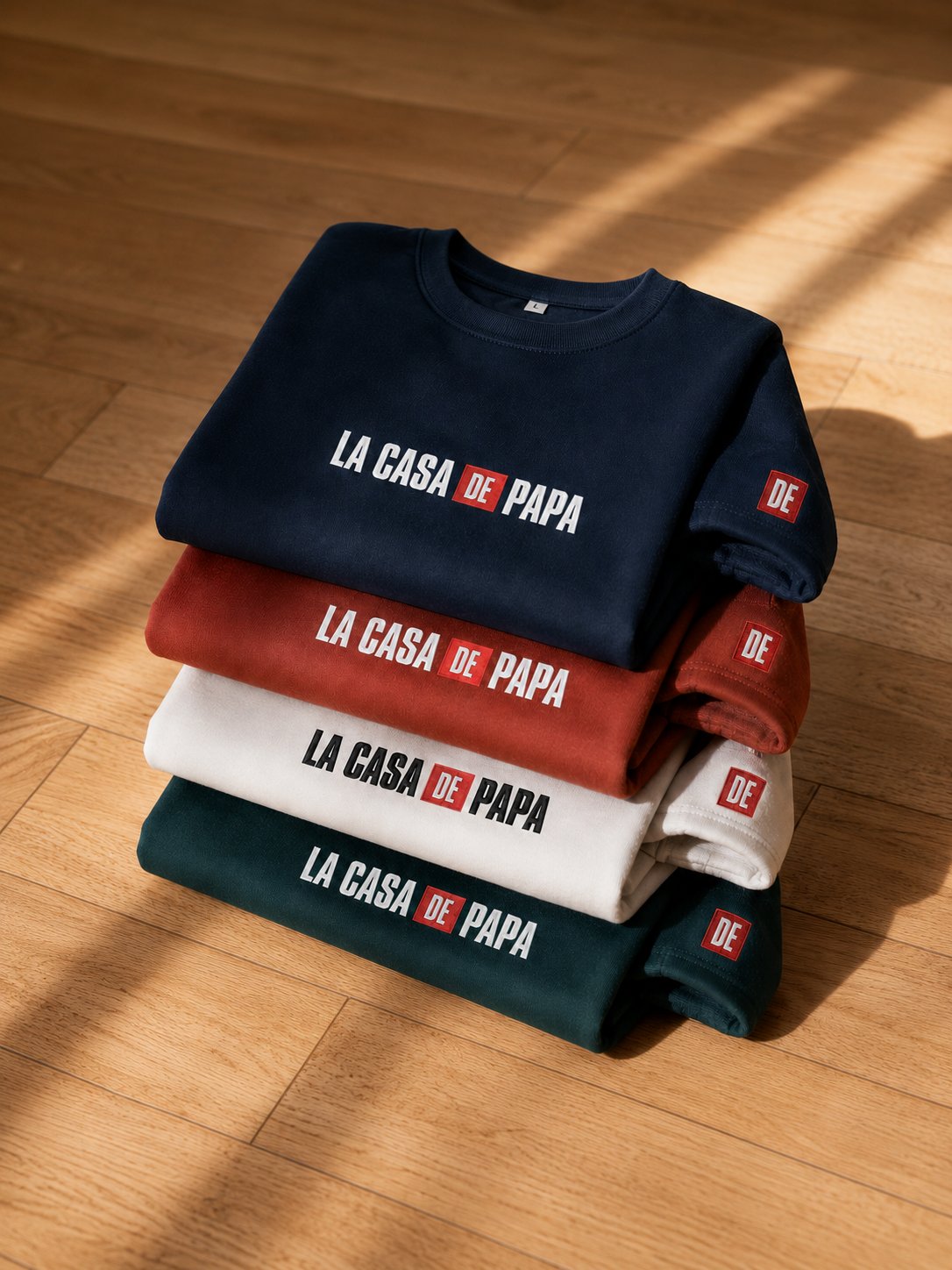 T-shirt « La Casa de Papa » personnalisé – prénoms des enfants, imprimé en France — vue 1 (version précédente)