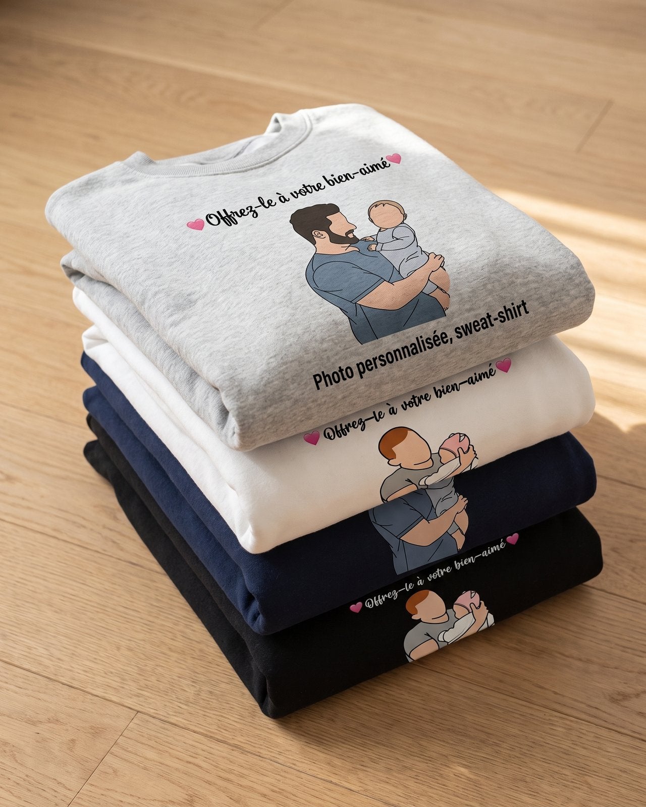 T-shirt couple personnalisé — votre photo à deux — vue 4