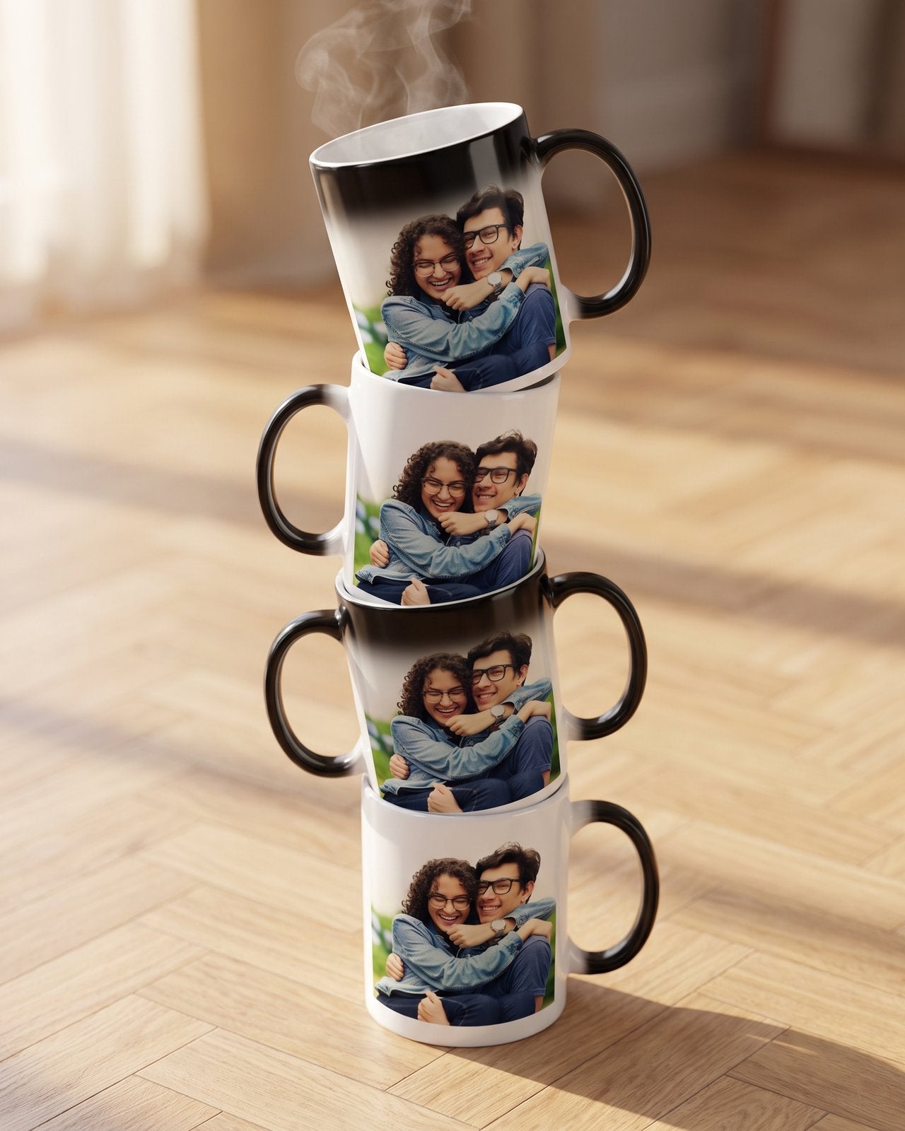 Mug personnalisé couple magique — pour les amoureux - Blanc — vue 4