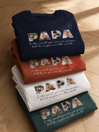 T-shirt PAPA photos dans les lettres personnalisé enfants
