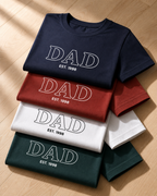 T-shirt DAD personnalisé – prénoms sur la manche – imprimé en France