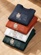 T-shirt Papa Est. personnalisé date brodé France