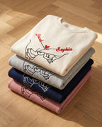 T-shirt couple personnalisé — mains liées & prénoms — vue 4