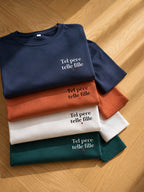 T-shirt Tel père tel fils personnalisé prénom brodé France