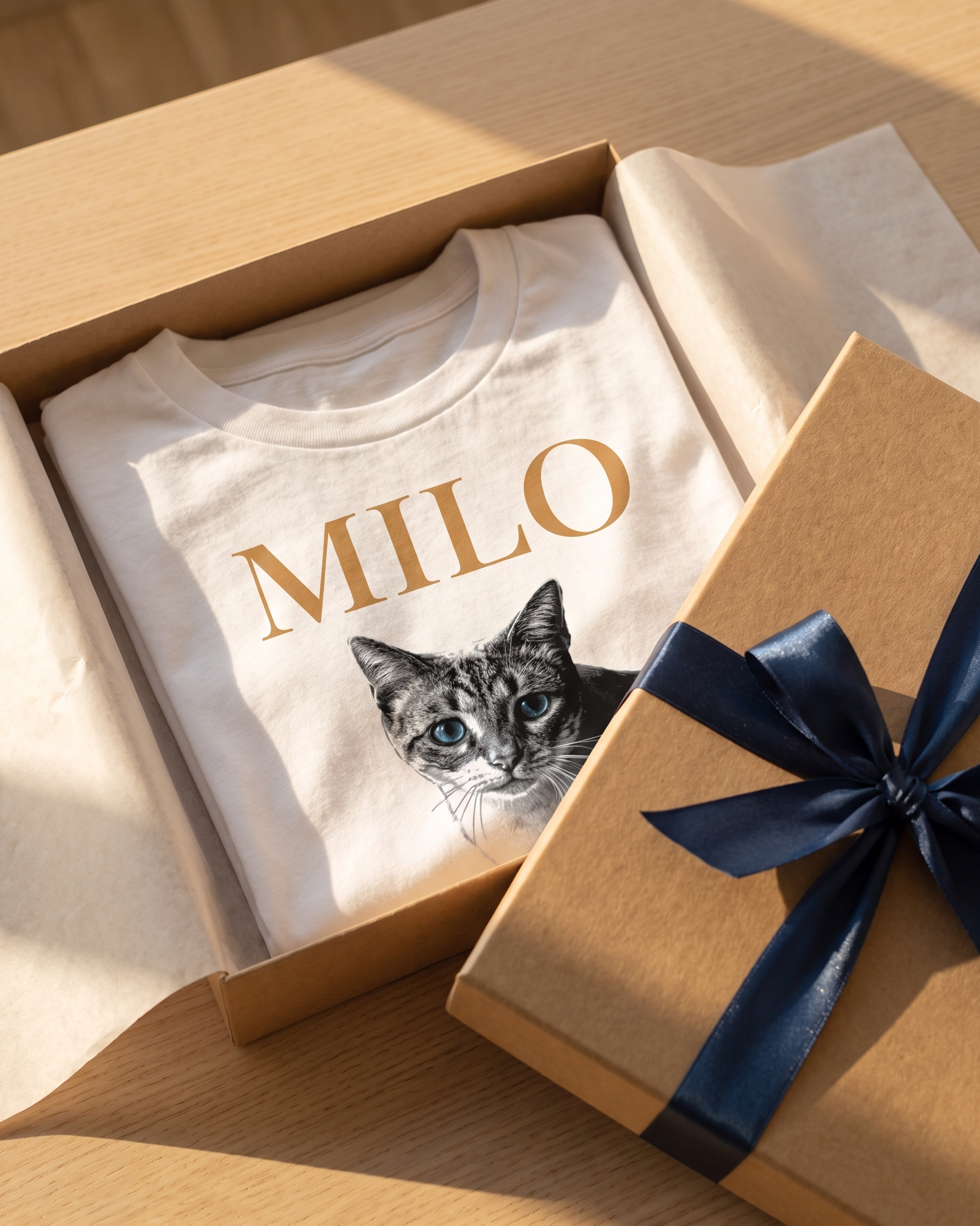 T-shirt personnalisé chat retro - Blanc