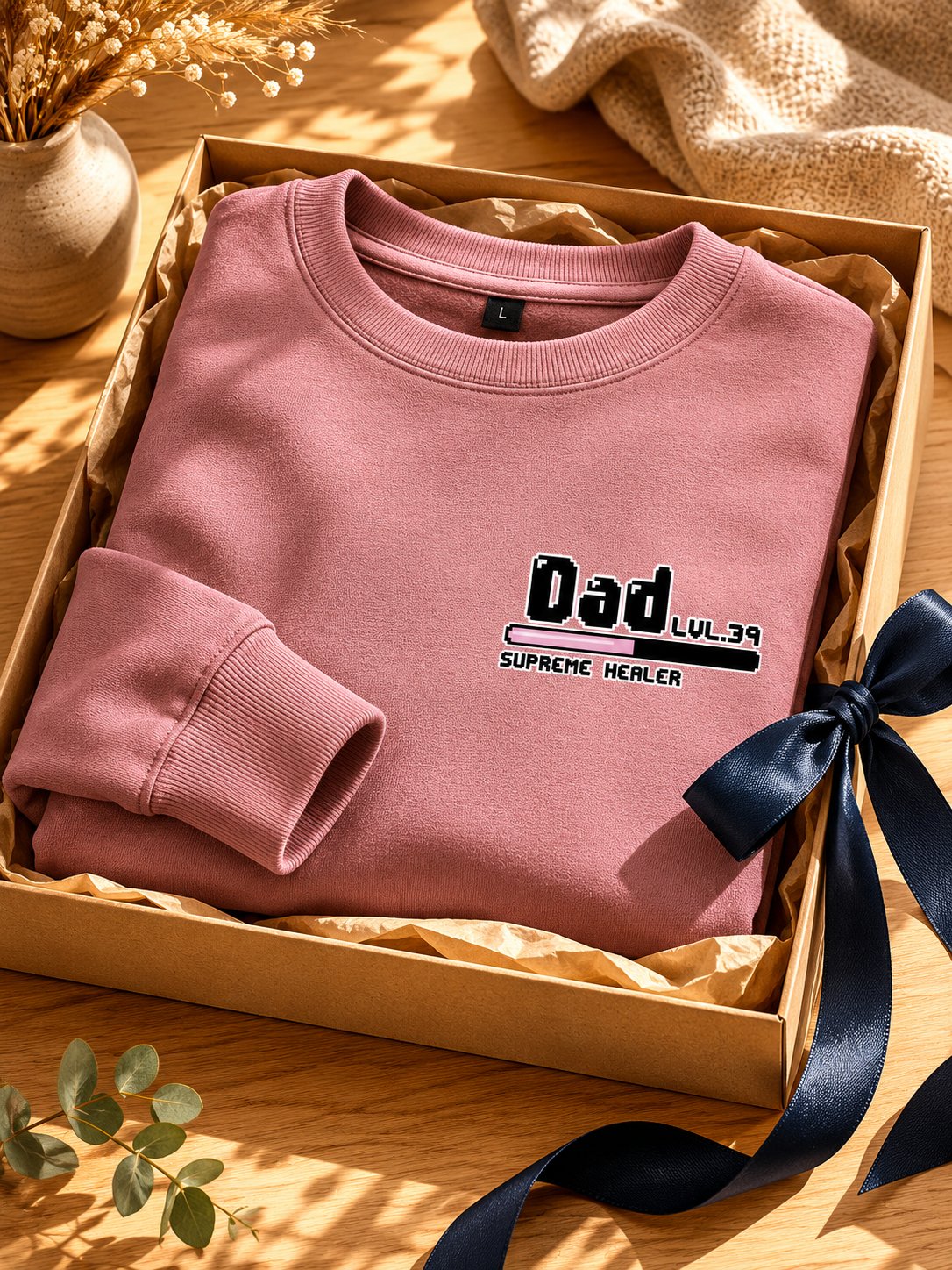 Sweat Papa Dad Level personnalisé prénom enfants brodé France