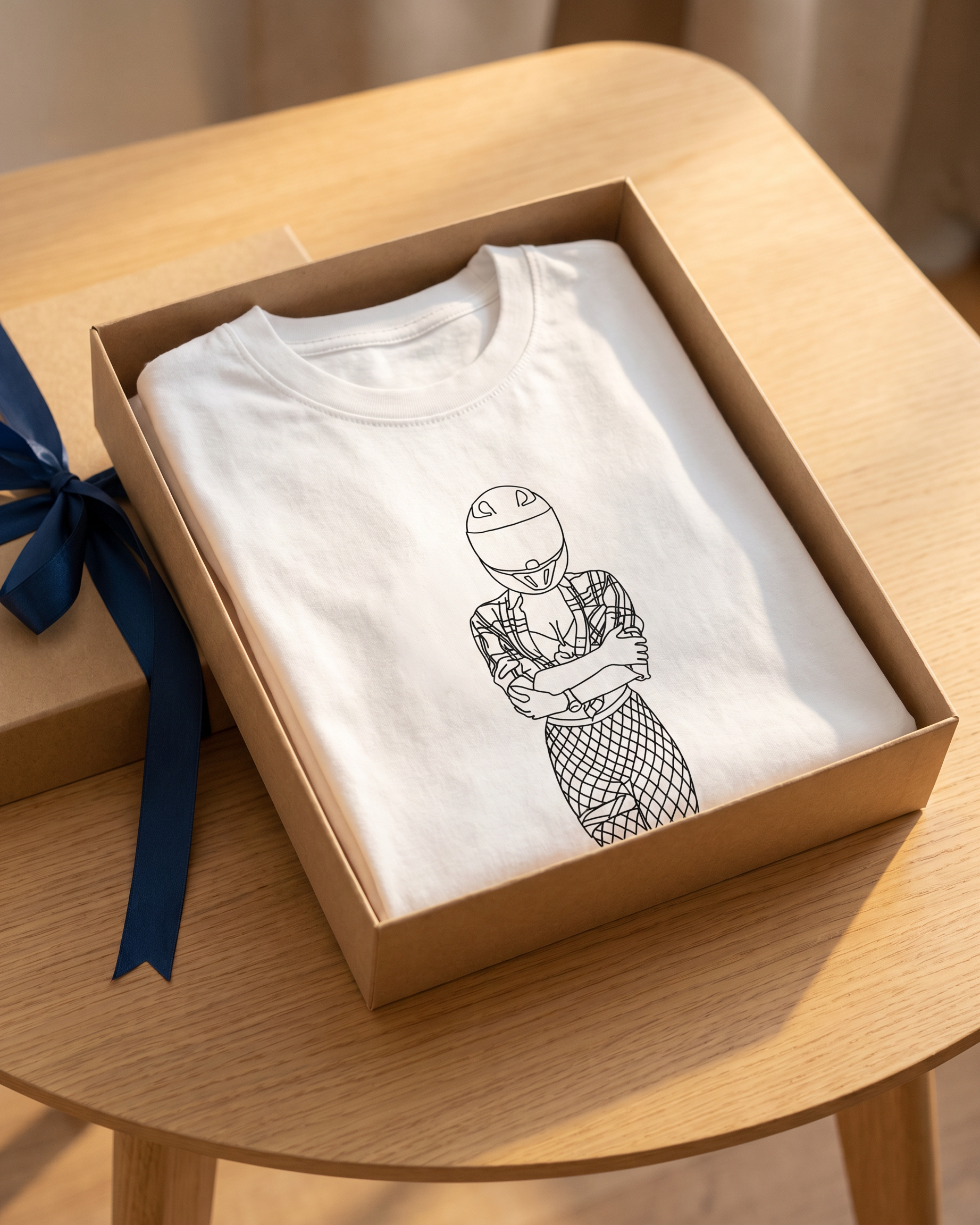 T-shirt couple personnalisé — votre dessin à deux