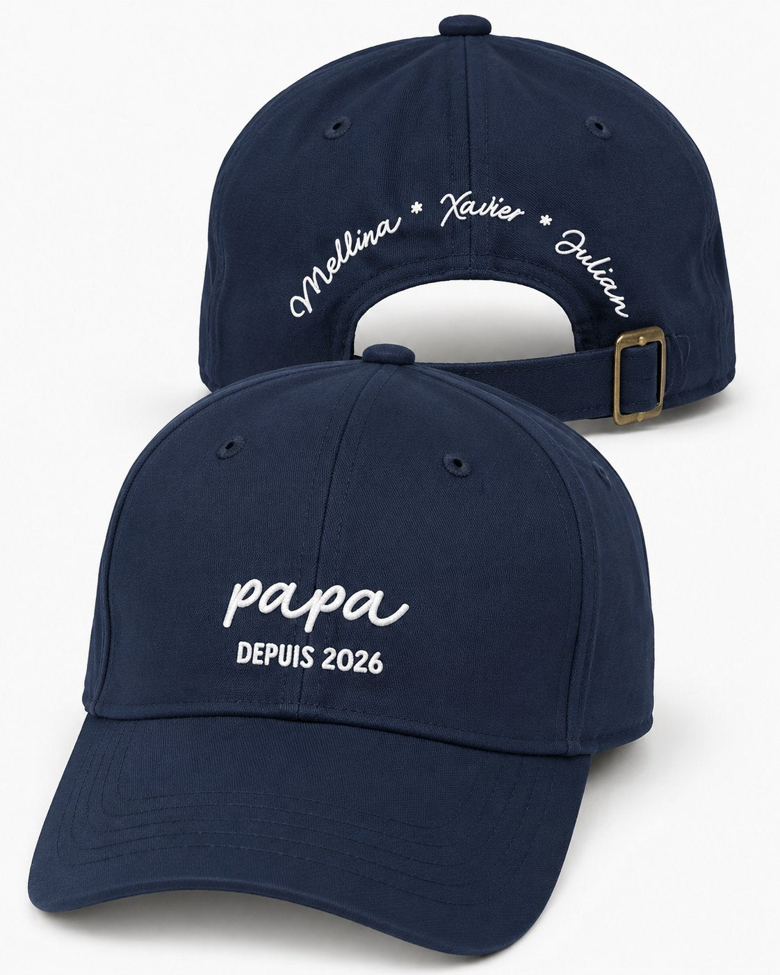 Casquette Papa personnalisée prénom enfants brodé France — vue 1 (version précédente)