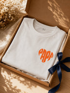 T-shirt Papa Cœur Minimaliste personnalisé prénom brodé