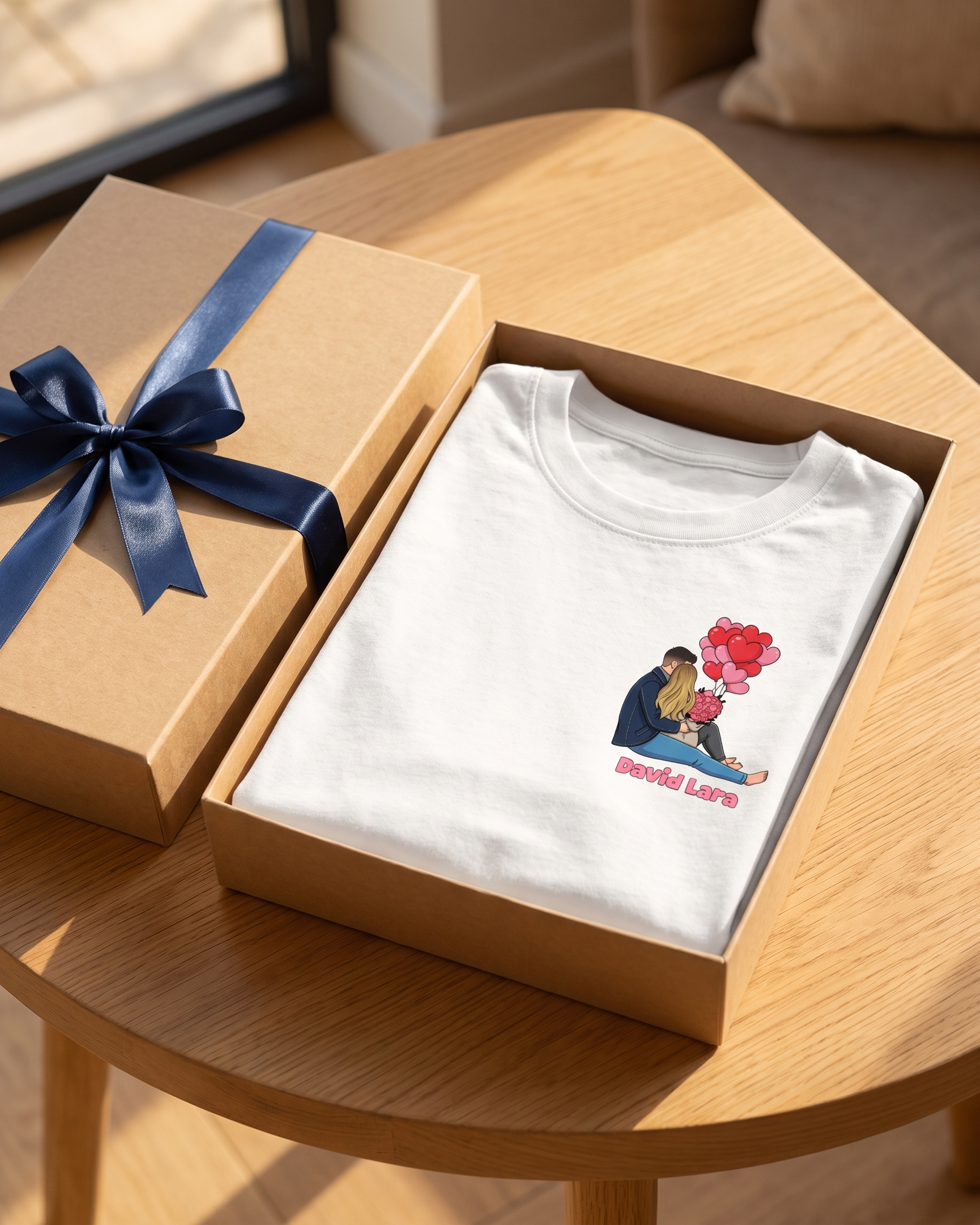 T-shirt Saint-Valentin personnalisé — je t'aime chaque jour