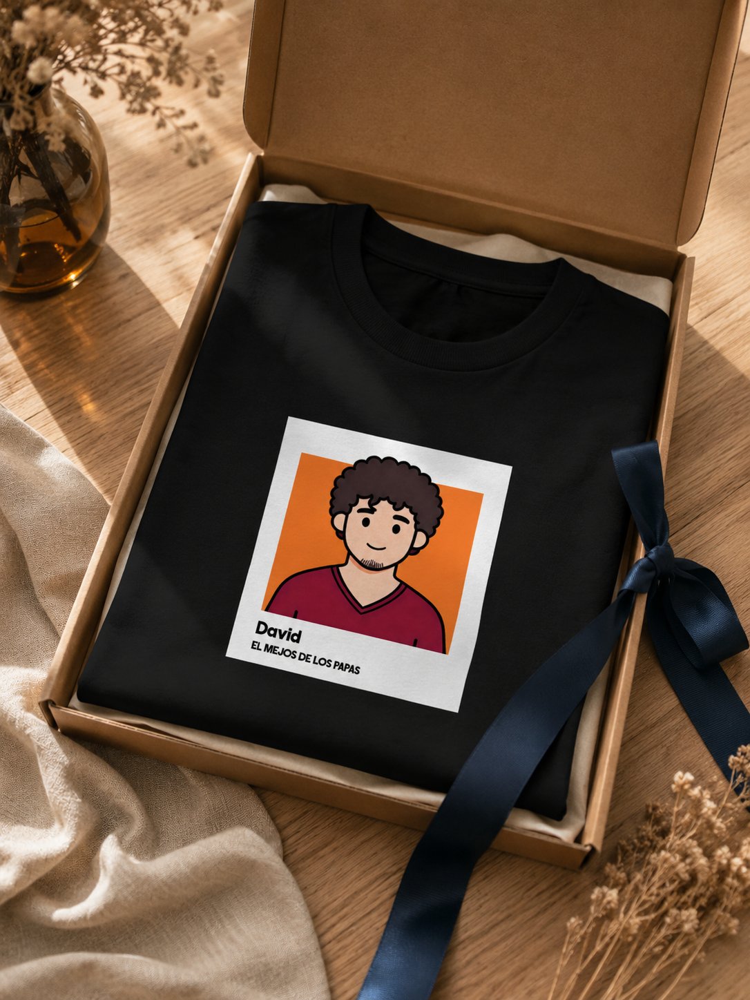 T-shirt Portrait Papa personnalisé illustré enfants