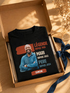 T-shirt Legend Photo Papa personnalisé portrait enfant France — vue 5