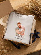T-shirt Portrait Papa enfants personnalisé illustré