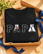 T-shirt PAPA personnalisé photos enfants imprimé France — vue 3
