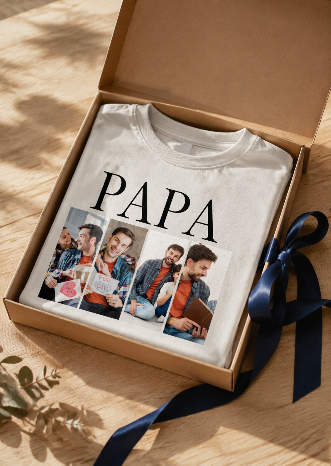T-shirt Papa photos personnalisé enfants imprimé France — vue 5