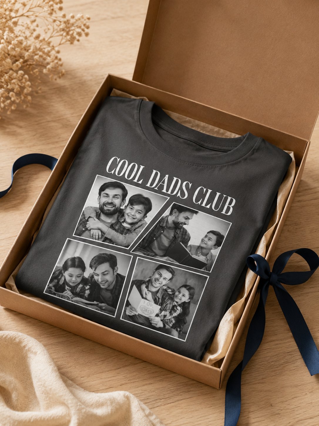 T-shirt Cool Dads Club personnalisé portraits enfants France — vue 5