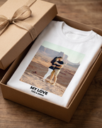 T-shirt personnalisé couple — votre photo & prénoms