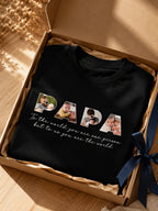 T-shirt PAPA photos dans les lettres personnalisé enfants