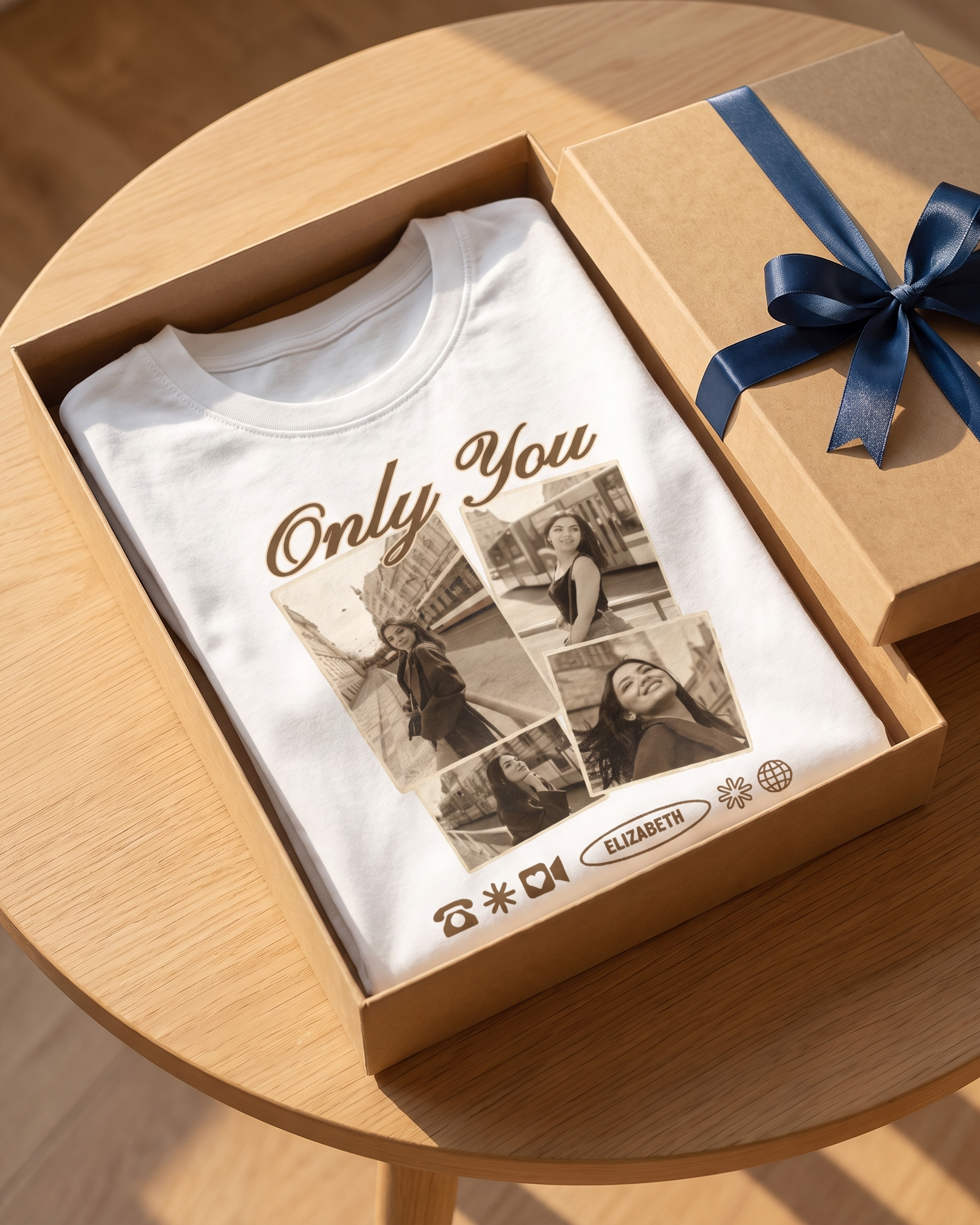 T-shirt couple « Only You » personnalisé — vos prénoms