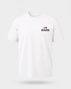 T-shirt I Love personnalisé – portrait & prénom – imprimé en France — vue 2