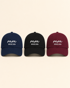 Casquette Papa brodée personnalisée – prénoms & année – brodée en France